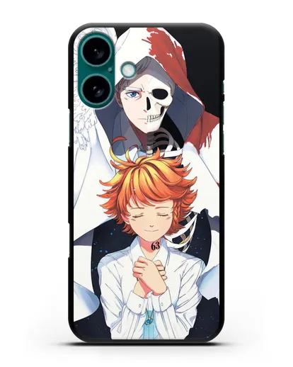 Чехол аниме Обещанный Неверленд - Норман и Эмма силиконовый для iPhone 16 Plus