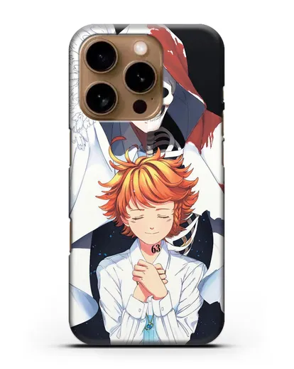 Чехол аниме Обещанный Неверленд - Норман и Эмма силиконовый для iPhone 16 Pro