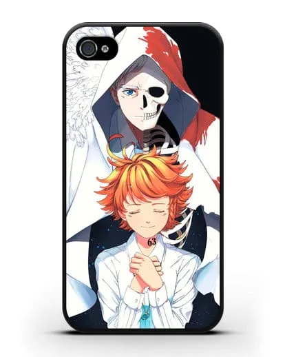 Чехол аниме Обещанный Неверленд - Норман и Эмма силиконовый для iPhone 4/4s