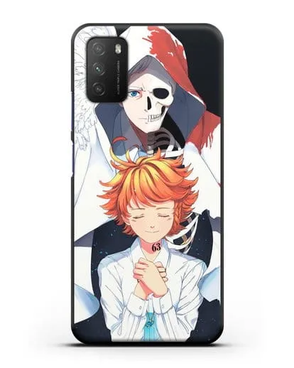 Чехол аниме Обещанный Неверленд - Норман и Эмма силиконовый для Xiaomi Poco M3