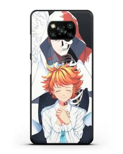 Чехол аниме Обещанный Неверленд - Норман и Эмма силиконовый для Xiaomi Poco X3