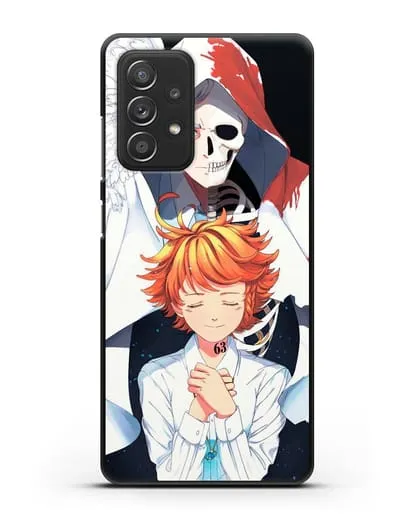 Чехол аниме Обещанный Неверленд - Норман и Эмма силиконовый для Samsung Galaxy A53