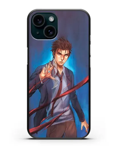 Чехол аниме Паразит - учение о жизни - Шиничи силиконовый для iPhone 15