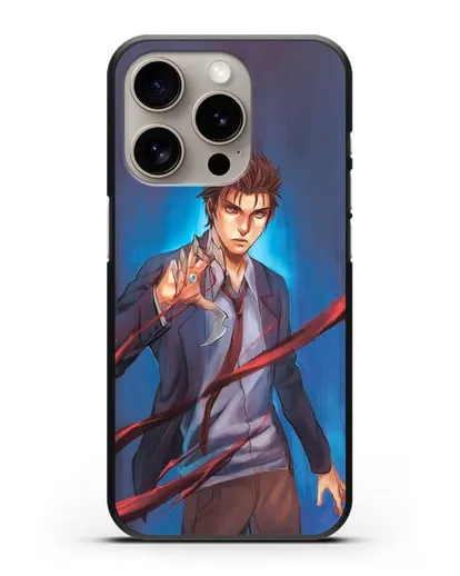 Чехол аниме Паразит - учение о жизни - Шиничи силиконовый для iPhone 15 Pro