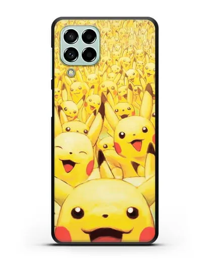 Чехол аниме Покемон - Толпа Пикачу силиконовый для Samsung Galaxy M53 [SM-M536]