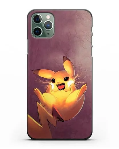 Чехол аниме Покемон - Озорной Пикачу силиконовый для iPhone 11 Pro Max
