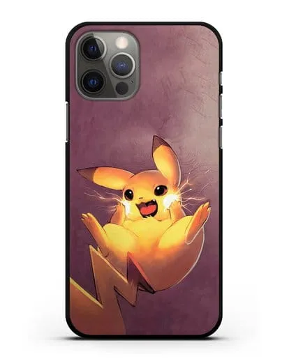 Чехол аниме Покемон - Озорной Пикачу силиконовый для iPhone 12 Pro