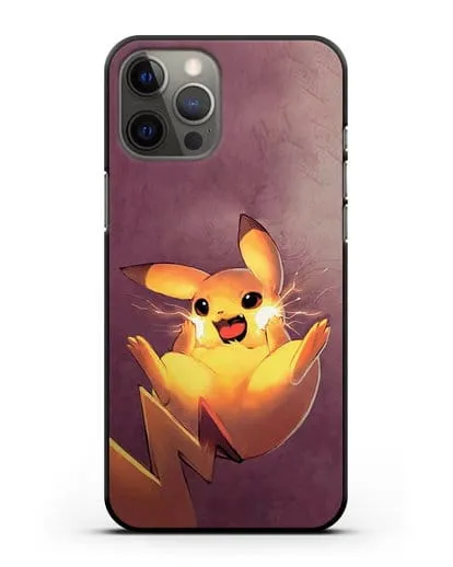 Чехол аниме Покемон - Озорной Пикачу силиконовый для iPhone 12 Pro Max