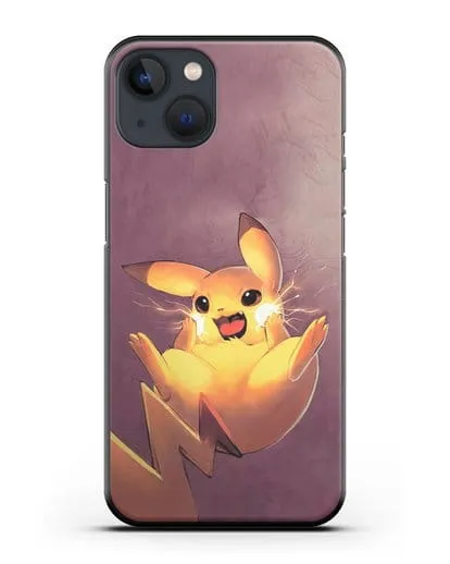 Чехол аниме Покемон - Озорной Пикачу силиконовый для iPhone 13 Mini