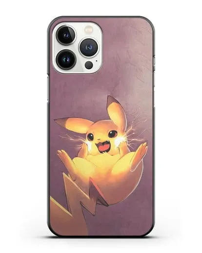 Чехол аниме Покемон - Озорной Пикачу силиконовый для iPhone 13 Pro Max