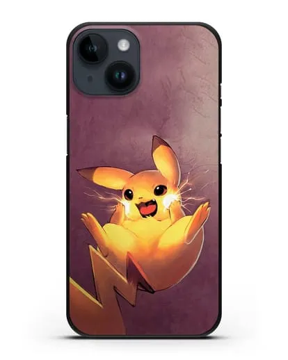 Чехол аниме Покемон - Озорной Пикачу силиконовый для iPhone 14