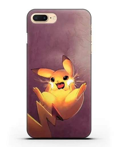 Чехол аниме Покемон - Озорной Пикачу силиконовый для iPhone 7 Plus