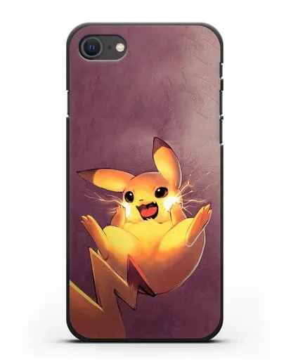 Чехол аниме Покемон - Озорной Пикачу силиконовый для iPhone SE 2020