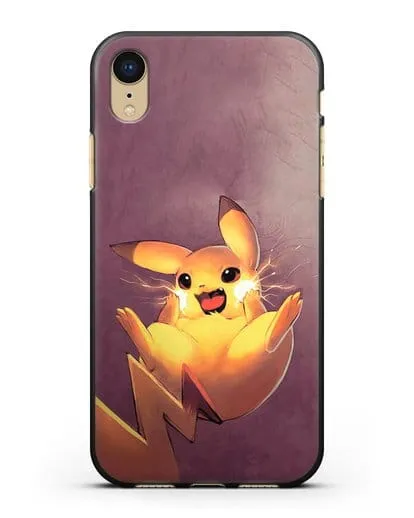 Чехол аниме Покемон - Озорной Пикачу силиконовый для iPhone XR