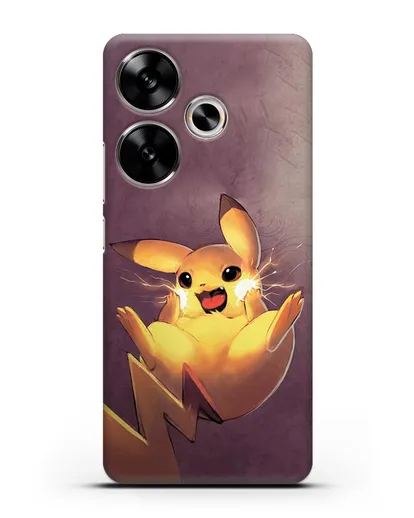 Чехол аниме Покемон - Озорной Пикачу силиконовый для Xiaomi Poco F6