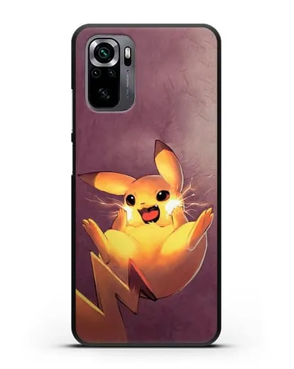 Чехол аниме Покемон - Озорной Пикачу силиконовый для Xiaomi Poco M5s