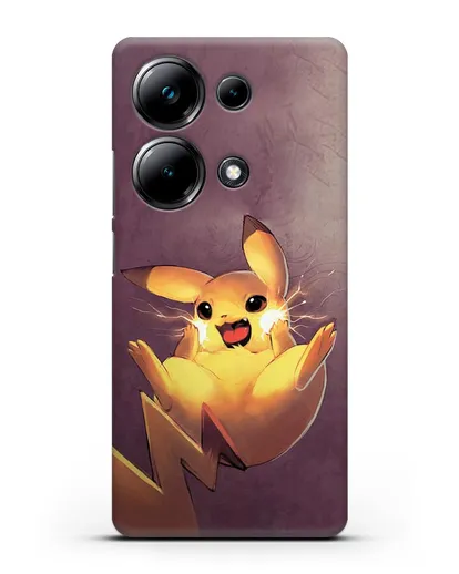 Чехол аниме Покемон - Озорной Пикачу силиконовый для Xiaomi Poco M6 Pro