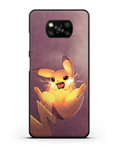 Чехол аниме Покемон - Озорной Пикачу силиконовый для Xiaomi Poco X3 Pro