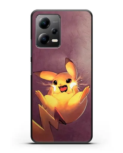 Чехол аниме Покемон - Озорной Пикачу силиконовый для Xiaomi Poco X5