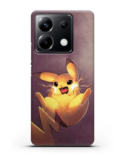 Чехол аниме Покемон - Озорной Пикачу силиконовый для Xiaomi Poco X6