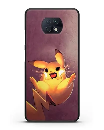 Чехол аниме Покемон - Озорной Пикачу силиконовый для Xiaomi Redmi Note 9T