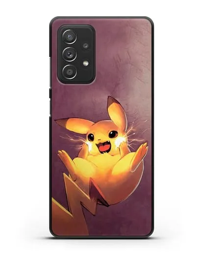 Чехол аниме Покемон - Озорной Пикачу силиконовый для Samsung Galaxy A53