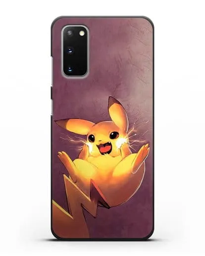 Чехол аниме Покемон - Озорной Пикачу силиконовый для Samsung Galaxy S20 [SM-G980F]