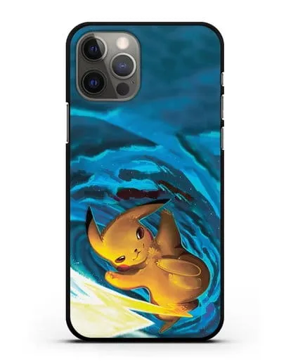 Чехол аниме Покемон - Пикачу в деле силиконовый для iPhone 12 Pro