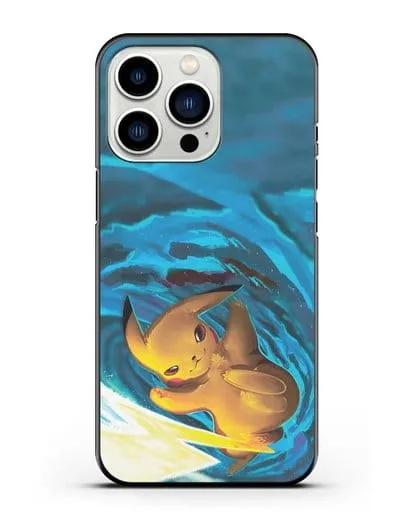 Чехол аниме Покемон - Пикачу в деле силиконовый для iPhone 13 Pro