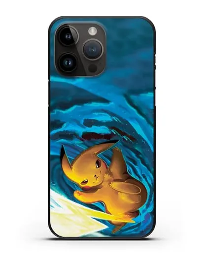 Чехол аниме Покемон - Пикачу в деле силиконовый для iPhone 14 Pro Max