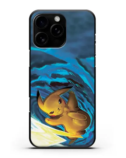 Чехол аниме Покемон - Пикачу в деле силиконовый для iPhone 16 Pro Max