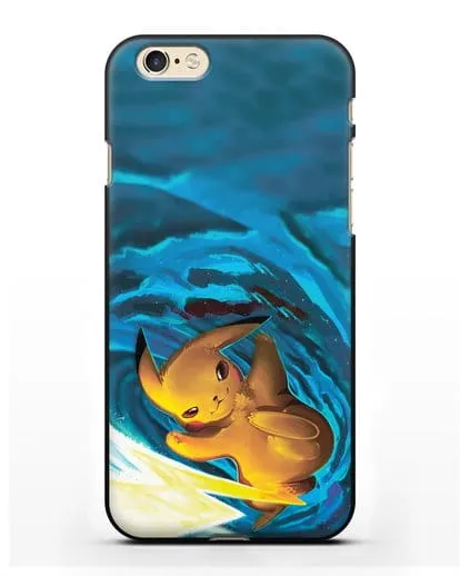 Чехол аниме Покемон - Пикачу в деле силиконовый для iPhone 6