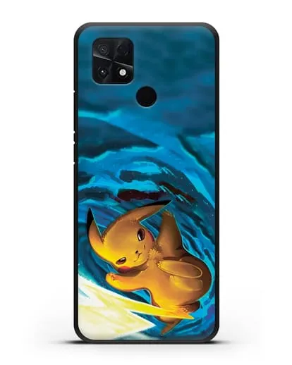 Чехол аниме Покемон - Пикачу в деле силиконовый для Xiaomi Poco C40