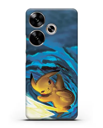 Чехол аниме Покемон - Пикачу в деле силиконовый для Xiaomi Poco F6