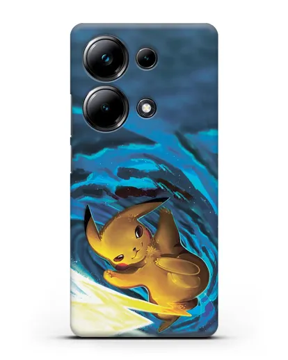 Чехол аниме Покемон - Пикачу в деле силиконовый для Xiaomi Poco M6 Pro