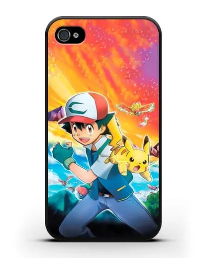 Чехол аниме Покемон - Эш силиконовый для iPhone 4/4s
