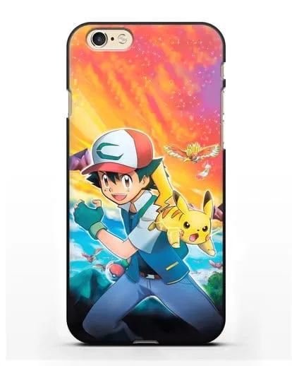 Чехол аниме Покемон - Эш силиконовый для iPhone 6