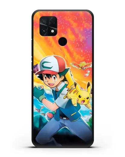 Чехол аниме Покемон - Эш силиконовый для Xiaomi Poco C40