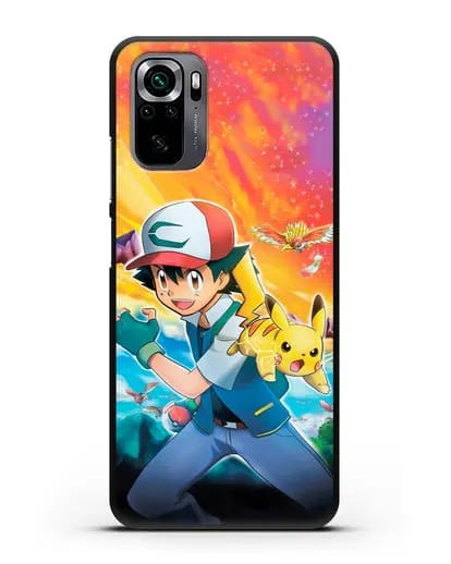 Чехол аниме Покемон - Эш силиконовый для Xiaomi Poco M5s