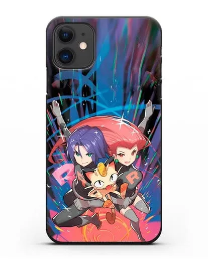 Чехол аниме Покемон - Команда R силиконовый для iPhone 11