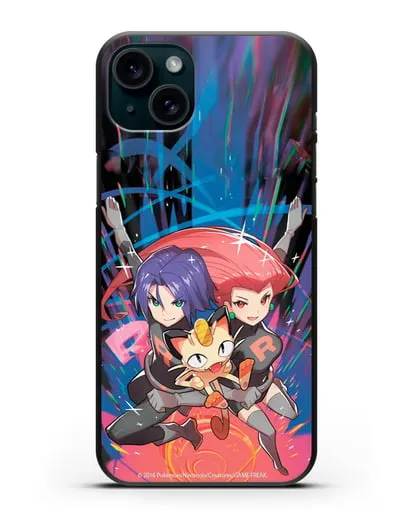 Чехол аниме Покемон - Команда R силиконовый для iPhone 15 Plus