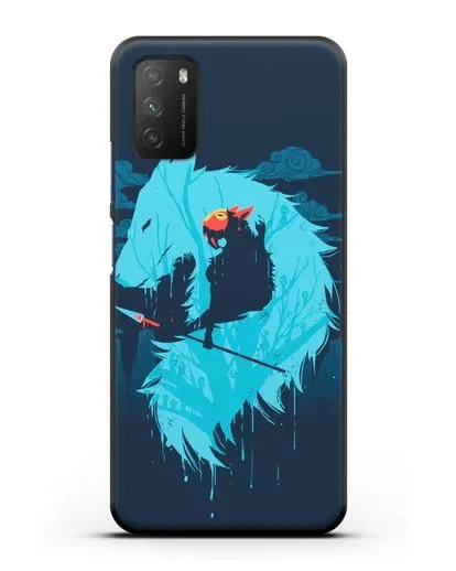 Чехол аниме Принцесса Мононоке - Сан силиконовый для Xiaomi Poco M3