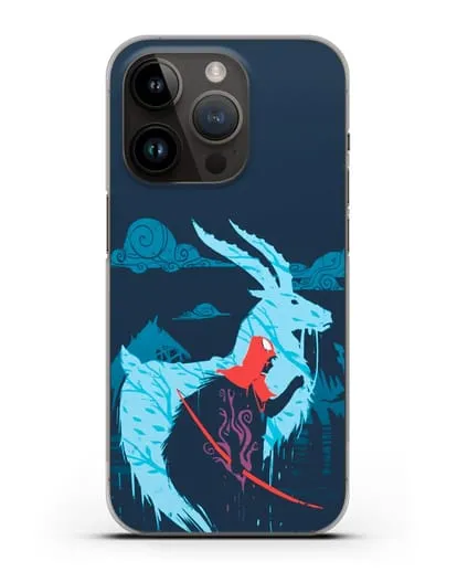 Чехол аниме Принцесса Мононоке - Аситака силиконовый для iPhone 14 Pro