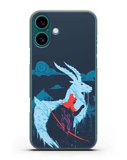 Чехол аниме Принцесса Мононоке - Аситака силиконовый для iPhone 16 Plus