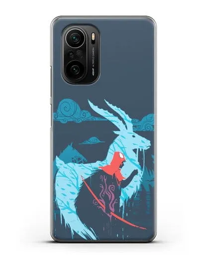 Чехол аниме Принцесса Мононоке - Аситака силиконовый для Xiaomi Poco F3