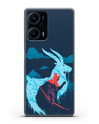 Чехол аниме Принцесса Мононоке - Аситака силиконовый для Xiaomi Poco F5