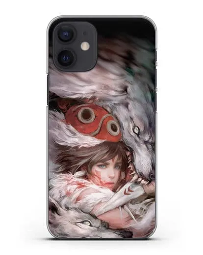 Чехол аниме Принцесса Мононоке - Защитница леса Мононоке силиконовый для iPhone 12 mini
