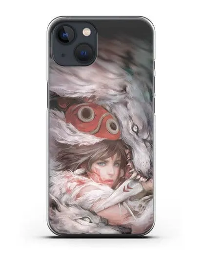Чехол аниме Принцесса Мононоке - Защитница леса Мононоке силиконовый для iPhone 13