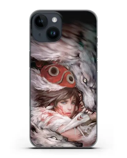 Чехол аниме Принцесса Мононоке - Защитница леса Мононоке силиконовый для iPhone 14