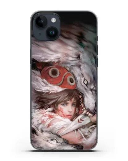 Чехол аниме Принцесса Мононоке - Защитница леса Мононоке силиконовый для iPhone 14 Plus